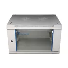 Extralink Szafka wisząca rack 6U 600x450 szara szklane drzwi