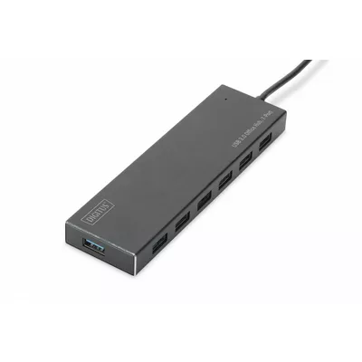 Digitus HUB/Koncentrator 7-portowy USB 3.0 SuperSpeed, aktywny, aluminium