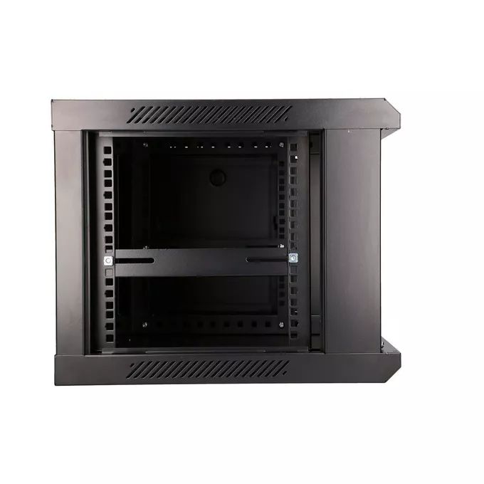 Extralink Szafka wisząca rack 6U 600x450 czarna szklane drzwi