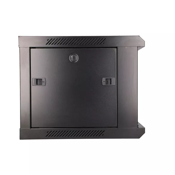 Extralink Szafka wisząca rack 6U 600x450 czarna szklane drzwi