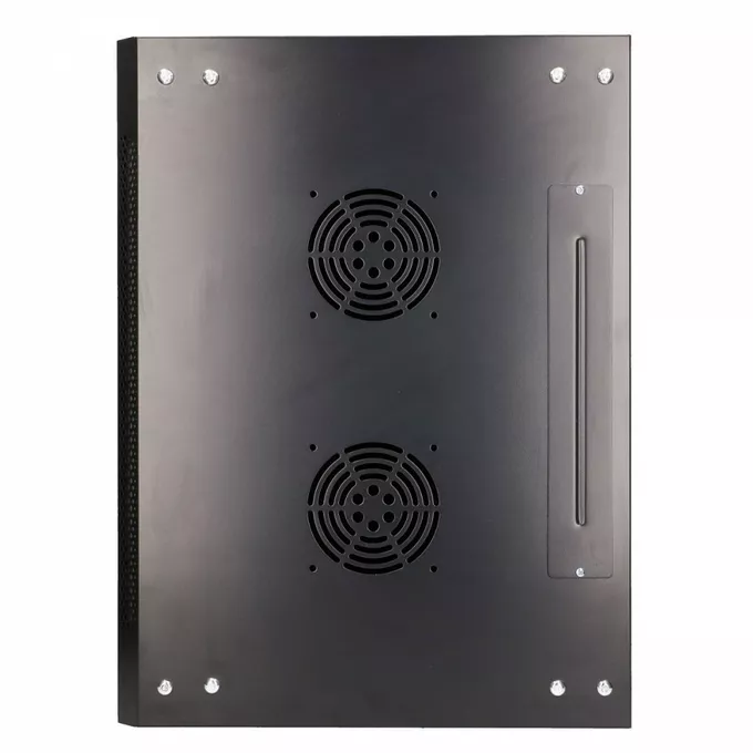 Extralink Szafka wisząca rack 6U 600x450 czarna szklane drzwi