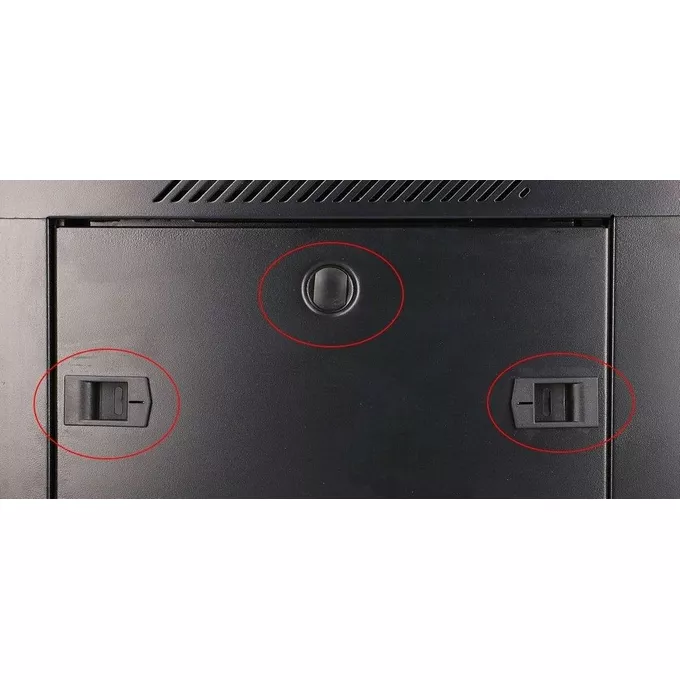 Extralink Szafka wisząca rack 6U 600x450 czarna szklane drzwi