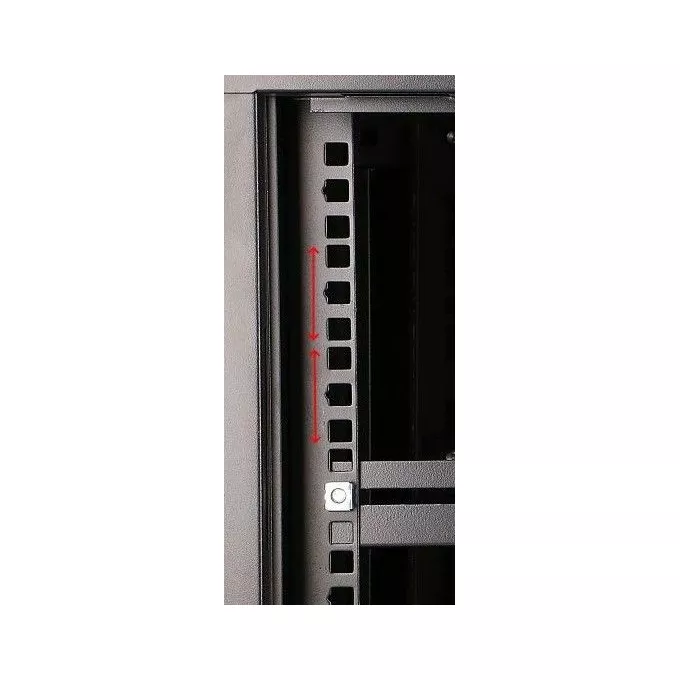 Extralink Szafka wisząca rack 6U 600x450 czarna szklane drzwi