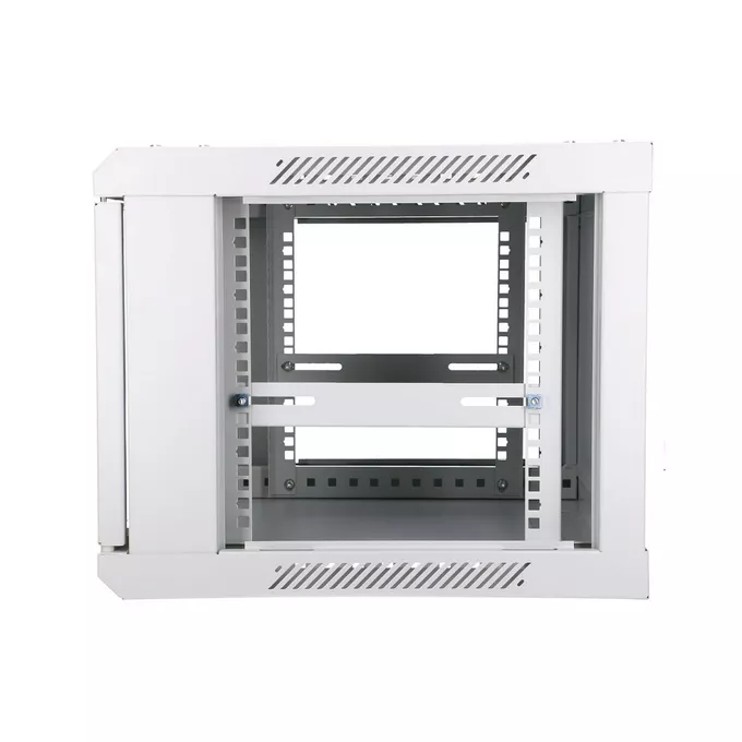 Extralink Szafka wisząca rack 6U 600x450 szara szklane drzwi