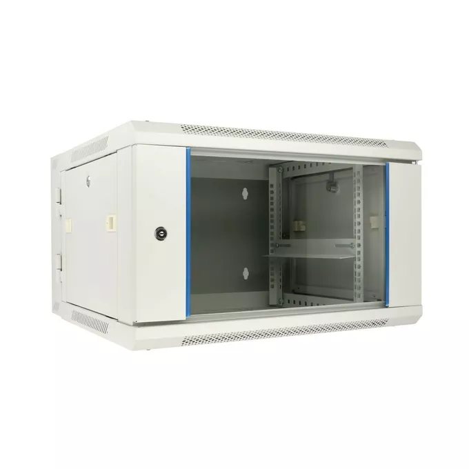 Extralink Szafka wisząca rack 6U 600x600 szara dwusekcyjna