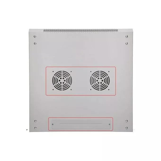 Extralink Szafka wisząca rack 6U 600x600 szara szklane drzwi