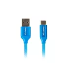 Lanberg Kabel Premium USB CM - AM 2.0 1m niebieski 5A, pełna miedź