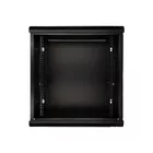 Extralink Szafka wisząca rack 12U 600x600 czarna szklane drzwi