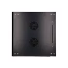 Extralink Szafka wisząca rack 12U 600x600 czarna szklane drzwi
