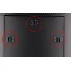 Extralink Szafka wisząca rack 12U 600x600 czarna szklane drzwi