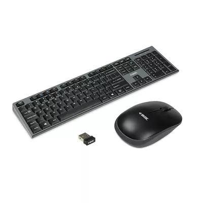 iBOX Zestaw bezprzewodowa klawiatura + mysz IKMS606W czarny