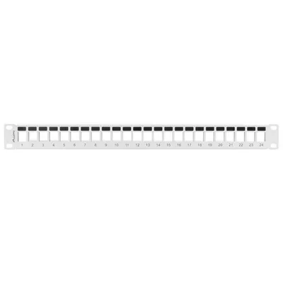 Lanberg Patch panel pusty 24 porty 1U 19 cali szary do modułów keystone