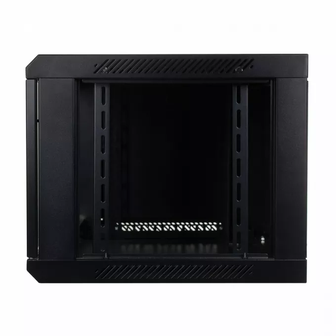 Digitus Szafa wisząca jednosekcyjna 19&quot; 6U 368/600/450mm, drzwi szklane, czarna (RAL 9004)