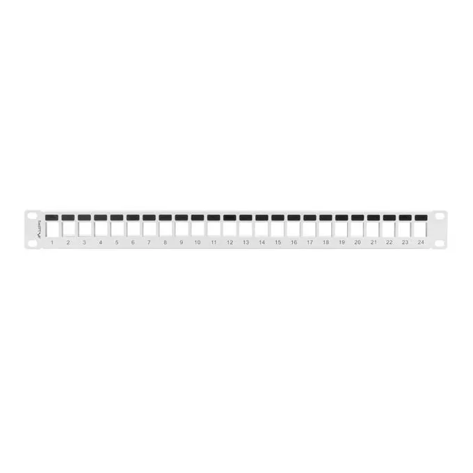 Lanberg Patch panel pusty 24 porty 1U 19 cali szary do modułów keystone