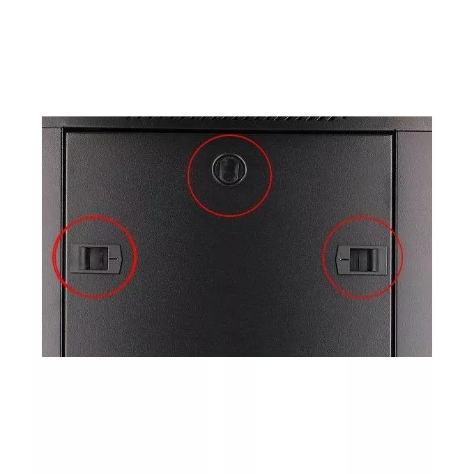 Extralink Szafka wisząca rack 12U 600x600 czarna szklane drzwi