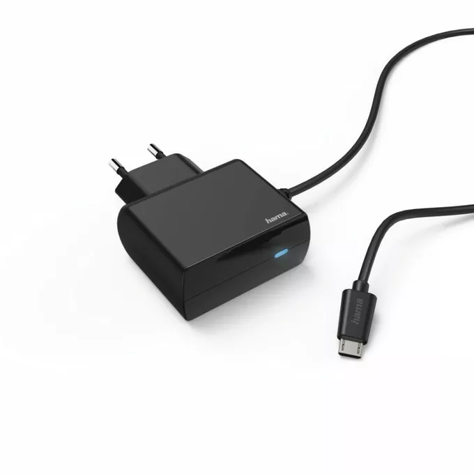 Hama Ładowarka sieciowa micro USB 230V 2.4A, czarna