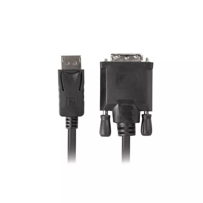 Lanberg Kabel DisplayPort v1.2 DVI-D(24+1) 1.8M czarny                  CA-DPDV-10CU-0018-BK
