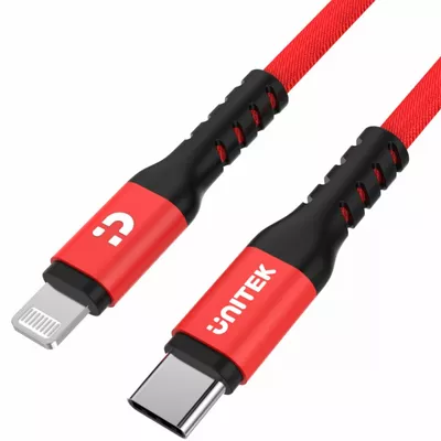 Unitek Kabel USB Typ-C - Lightning C14060RD 1,0m, M/M, MFI