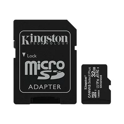 Kingston Karta pamięci microSD  32GB Canvas Select Plus 100MB/s Adapter