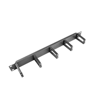 Lanberg Organizer kabli do szaf 19cali 1U Typ B czarny AK-1202-B