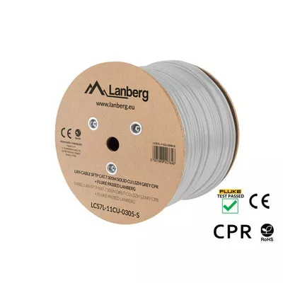Lanberg Kabel SFTP kat.7 CU305m drut   LCS7L-11CU-0305-S