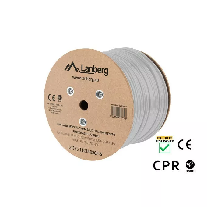 Lanberg Kabel SFTP kat.7 CU305m drut   LCS7L-11CU-0305-S