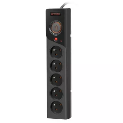 Armac Listwa zasilająca Z5 5m 5x230V 10A  Z5/50/CZ czarna