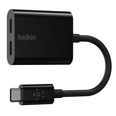 Belkin Adapter przejściówka 2xUSB-C Audio+Charge rockstar