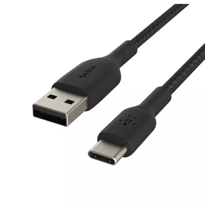Belkin Kabel Braided USB-C USB-A 15cm czarny