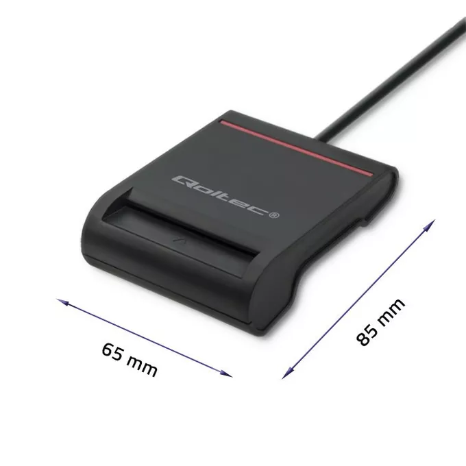 Qoltec Inteligentny czytnik chipowych kart ID | USB2.0 | Plug&amp;play