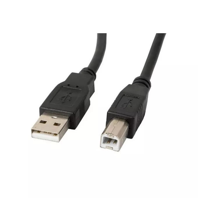 Lanberg Kabel USB-A(M)-&gt;USB-B(M) 2.0 1.0M CZARNY FERRYT
