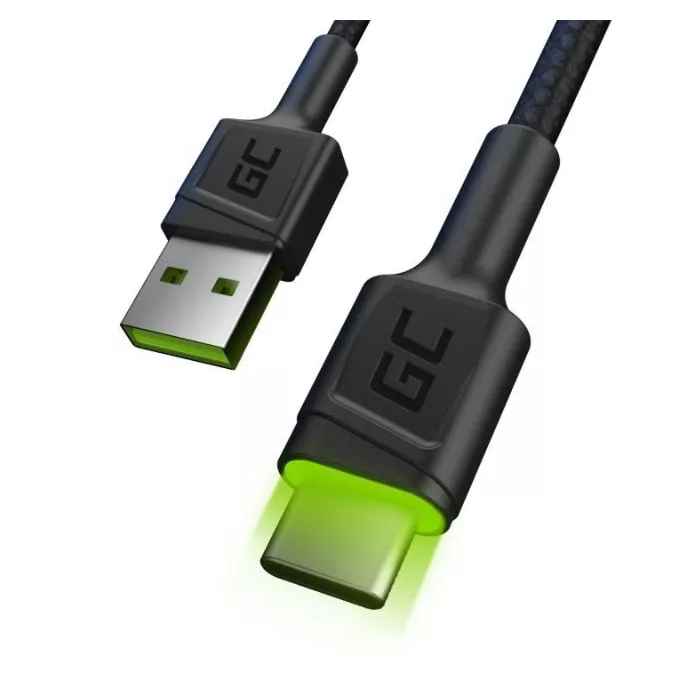 Green Cell Kabel GC Ray USB - USB-C 120 cm, podświetlenie LED