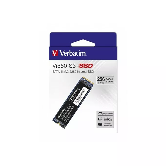 Verbatim Dysk wewnętrzny VI560 S3 SSD 256GB M.2 2280 SATA