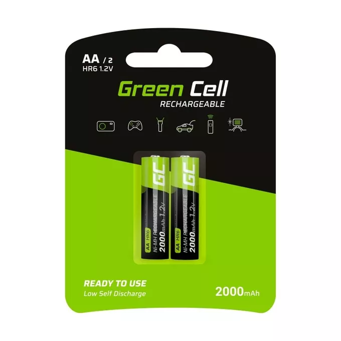 Green Cell Akumulatorki Paluszki 2x AA HR6 2000mAh