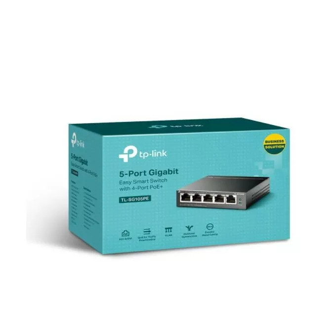 TP-LINK Przełącznik SG105PE Switch Smart 5xGb (4xPoE+)