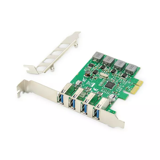 Digitus Karta rozszerzeń (Kontroler) USB 3.0 PCI Express 4xUSB 3.0 Low Profile Chipset: VL805