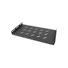 Lanberg Półka do szaf 19cali 1U 27cm/120kg czarna AK-1014-B