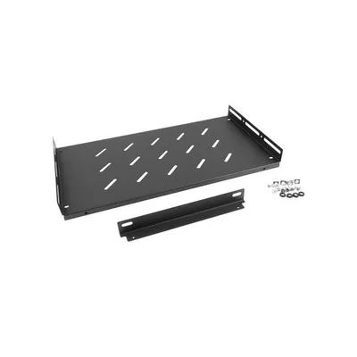 Lanberg Półka do szaf 19cali 1U 27cm/120kg czarna AK-1014-B