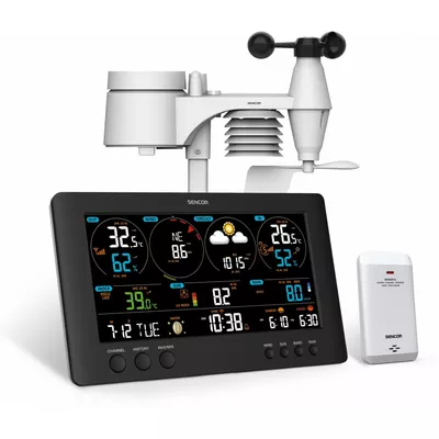 Sencor Profesjonalna stacja METEO WiFi SWS 12500 wys. LCD 21,4cm Kolor