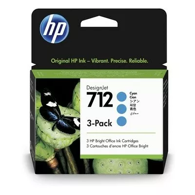 HP Inc. Ink 712 3-Pack 29ml Cyan 3ED77A