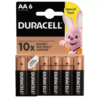 Duracell Bateria Basic AA/LR6 blister 6 sztuk