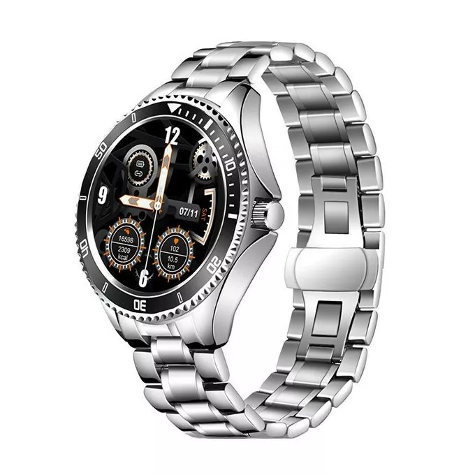 Garett Electronics Smartwatch Men 4S Srebrno czarny Stalowy