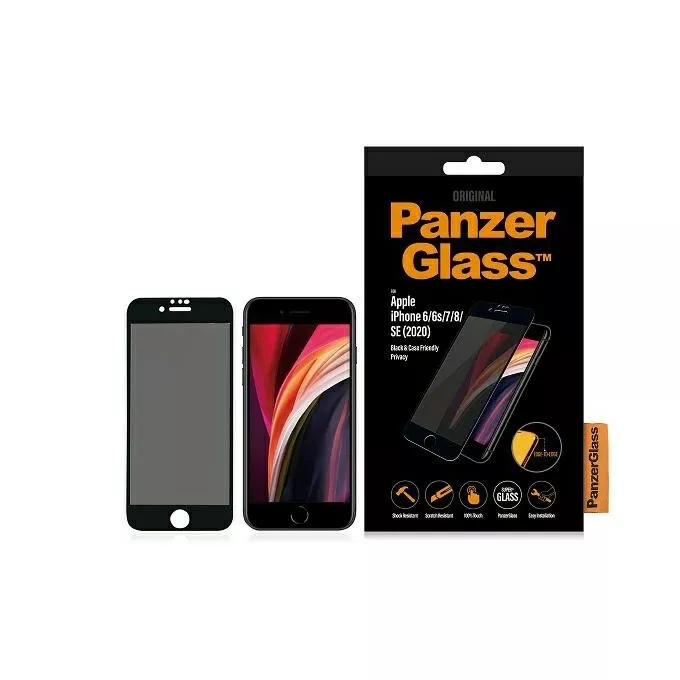 Panzerglass Szkło ochronne E2E Super+ iPhone 6/6s/7/8/SE 2020 Case Friendly     Privacy