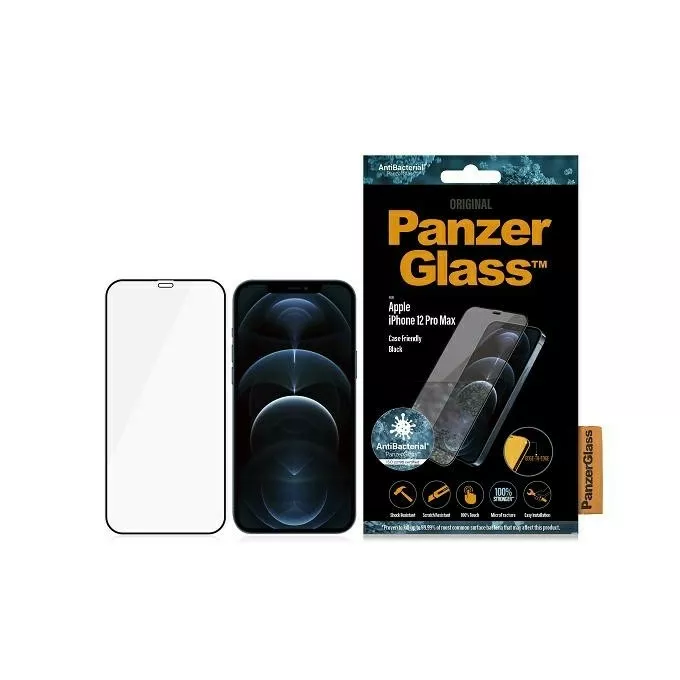 Panzerglass Szkło ochronne E2E Super+ iPhone 12 Pro Max Case Friendly           AntiBacterial Microfracture