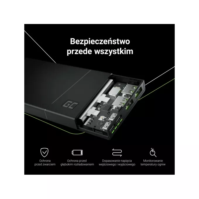 Green Cell PowerBank PowerPlay10S 10000mAh 2x USB-C PD 18W 2x USB