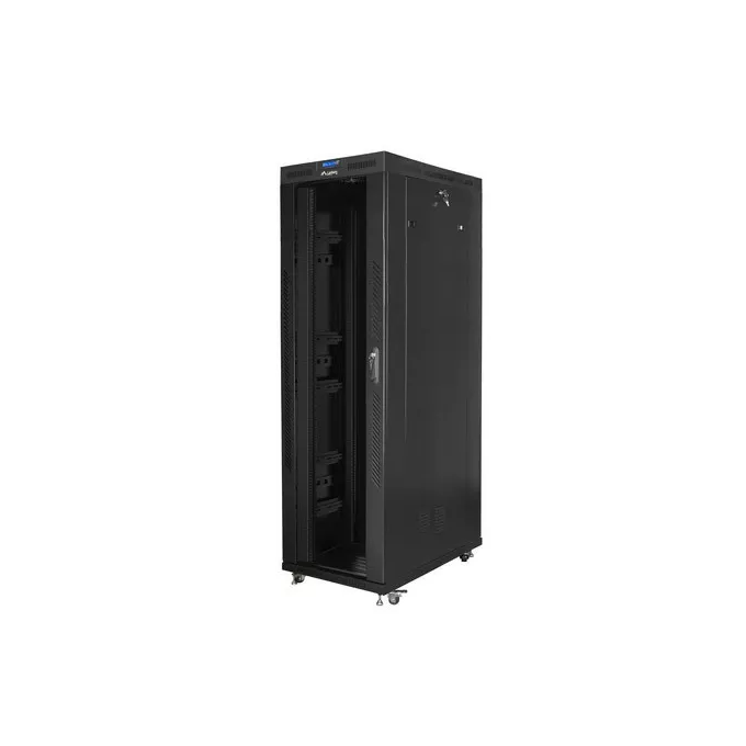 Lanberg Szafa instalacyjna rack stojąca 19 42U 800x1200 czarna, drzwi szklane LCD (Flat pack)