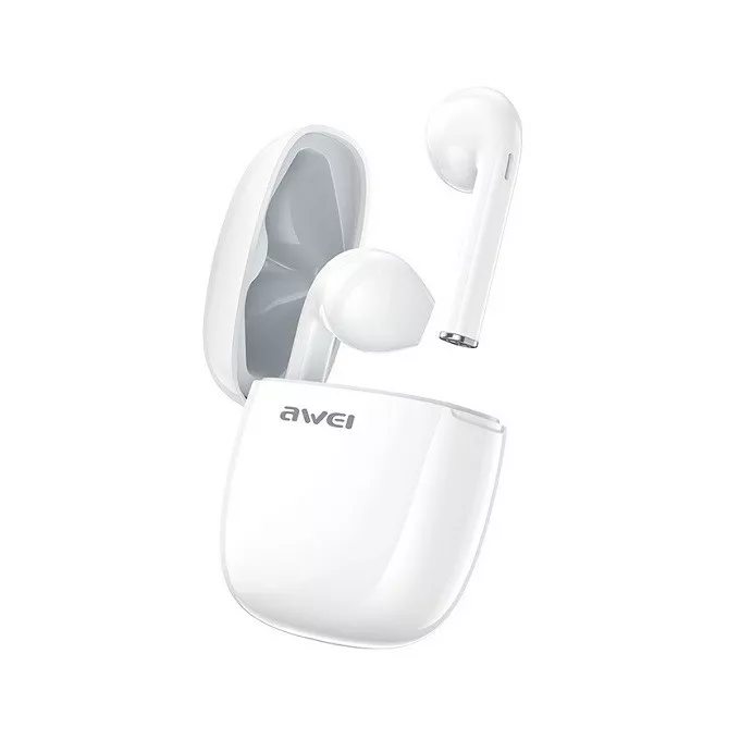 AWEI Słuchawki Bluetooth T28 TWS+stacja dokująca Białe