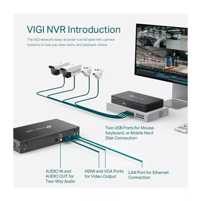 TP-LINK Sieciowy rejestrator wideo VIGI NVR1008H 8 Channel Video Recorder