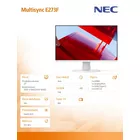 NEC Monitor Multisync E273F 27 cali USB-C DP HDMI Biały