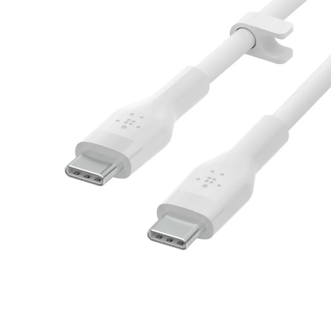Belkin Kabel BoostCharge USB-C do USB-C 2.0 silikonowy 2m, biały